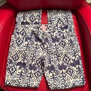 Lilly Pulitzer Navy and White Patterned super-soft Pants